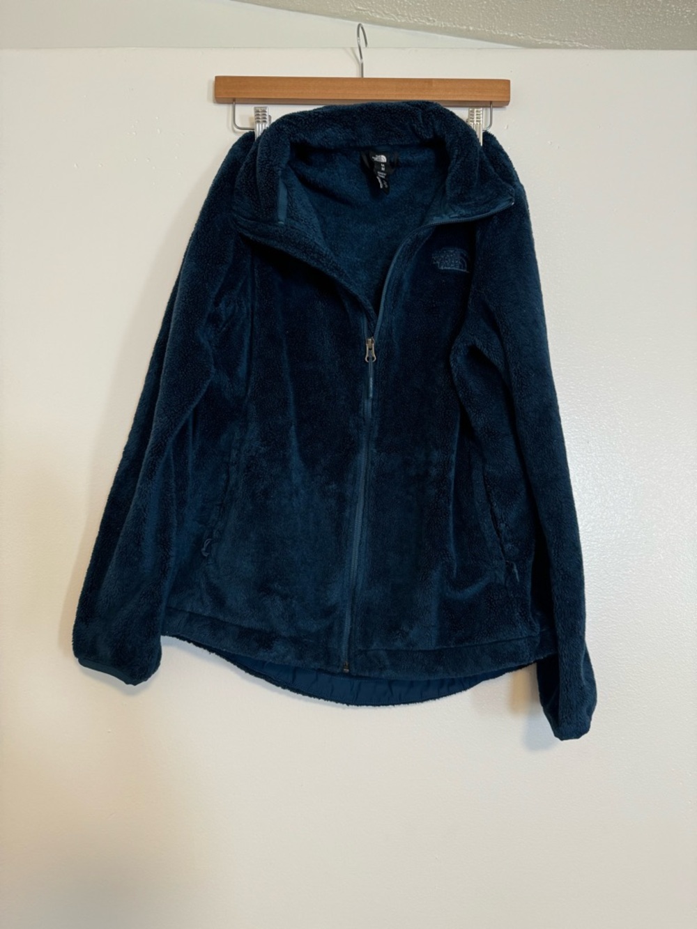 The North Face Plush Full-Zip Fleece Jacket - Deep Teal Blue